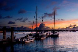 Small Boat Marina. On Kwajalein, in the Marshall Islands.... by Lee Craker 